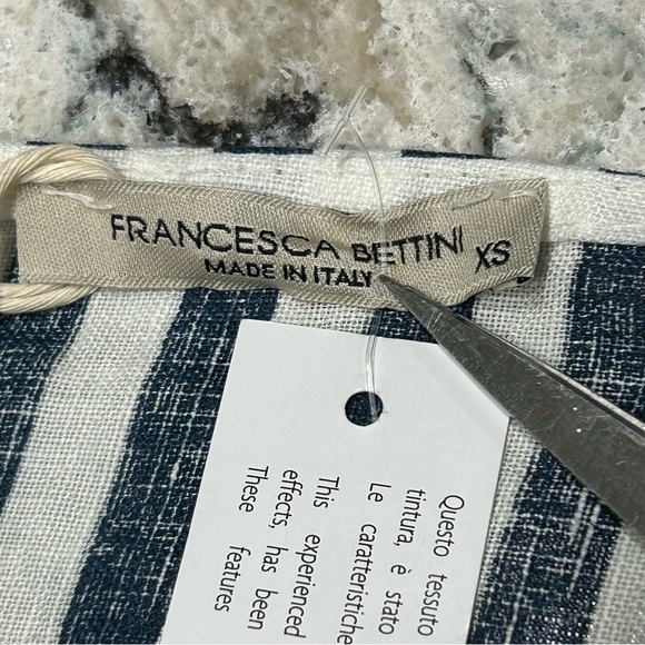 Francesca Bettini Womens Size XSmall Striped Linen Dress - Picture 5 of 11